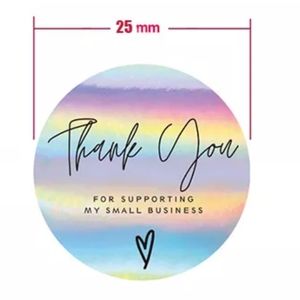 Holographic "Thank-You" Sticker Sheets